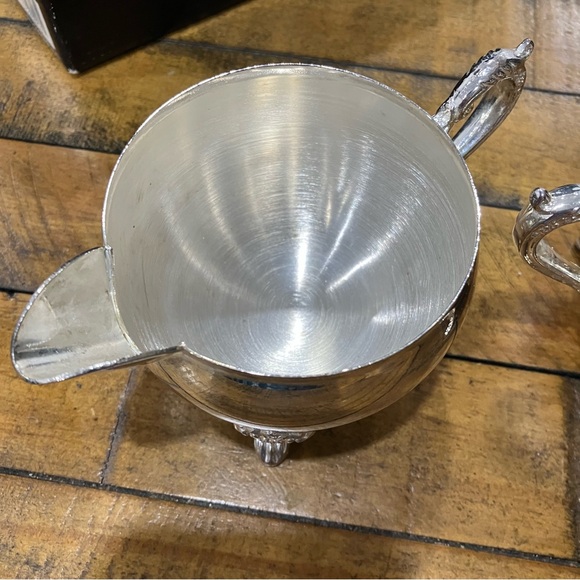 Vintage | Elegance | Silver Plated Sugar and creamer set - Picture 6 of 14